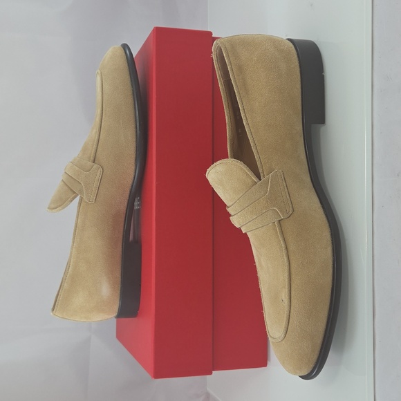 NWT $895 Salvatore Ferragamo Desio Suede Leather Moccasins Size 8.5 - Picture 5 of 16